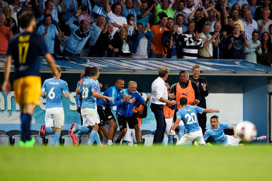 Malmö FFs Vladimir Rodic jublar