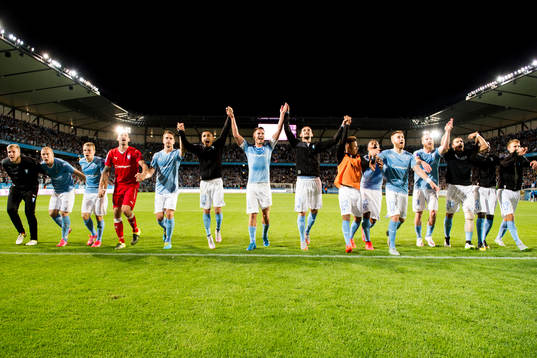 Malmö FFs spelare jublar