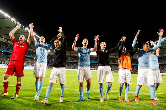 Malmö FFs målvakt Johan Wiland, Kari Arnason, Yoshimar