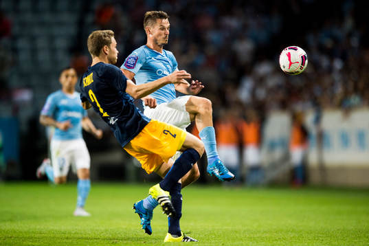 Malmö FFs Markus Rosenberg och Salzburgs Benno Schmitz