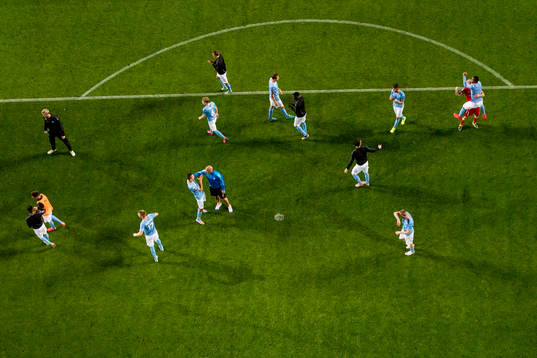 Malmö FFs spelare jublar