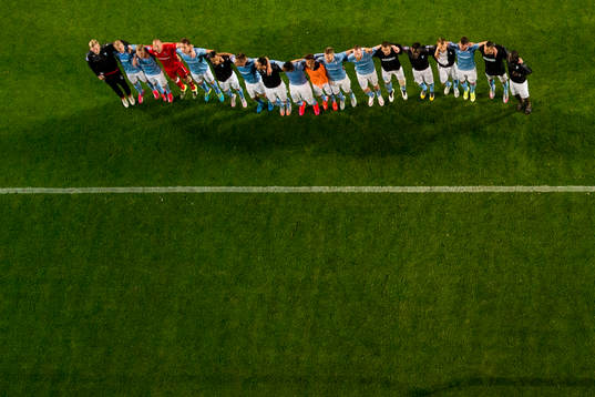 Malmö FFs spelare jublar