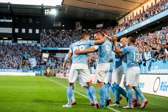 Malmö FFs spelare jublar
