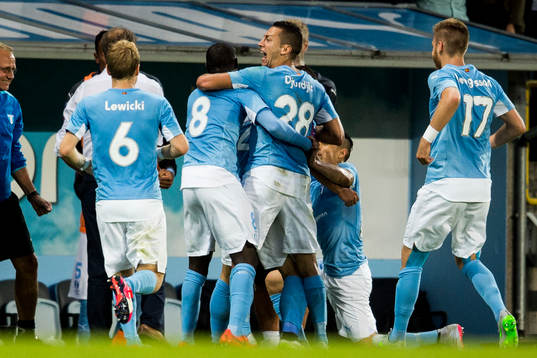 Malmö FFs Oscar Lewicki, Enock Kofi Adu, Nikola Djurjic