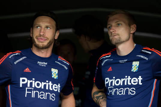 IFK Göteborgs Gustav Svensson och Sebastian Eriksson på