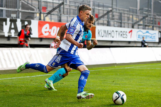 IFK Göteborgs Sören Rieks och Belenenses João Amorim