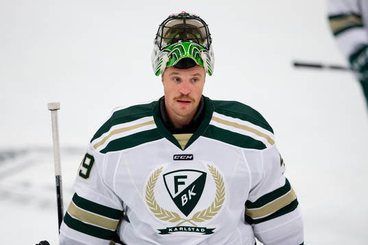 Färjestads målvakt Justin Pogge