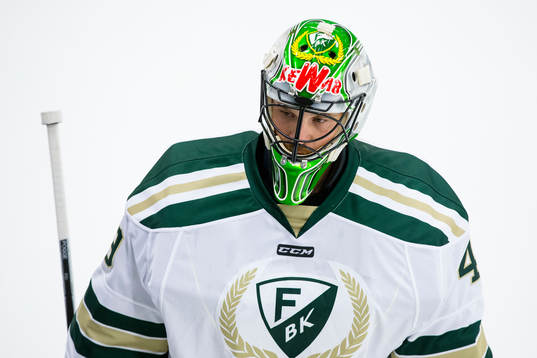 Färjestads målvakt Justin Pogge