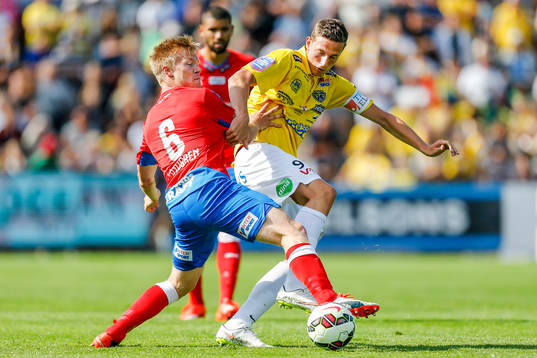 Helsingborgs Andreas Landgren och Falkenbergs Gustaf Nilsson