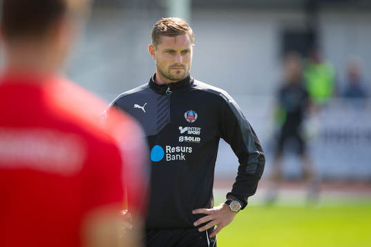 Helsingborgs assisterande tränare Tobias Tuvesson före