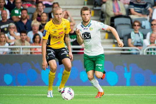 Elfsborgs Sebastian Holmén och Hammarbys Måns Söderqvist