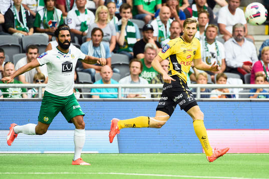 Hammarbys Stefan Batan och Elfsborgs Niklas Gunnarsson