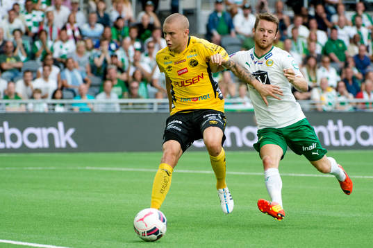 Elfsborgs Sebastian Holmén och Hammarbys Måns Söderqvist