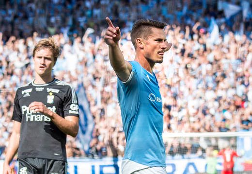 Malmö FFs Markus Rosenberg gör 2-0 på straff