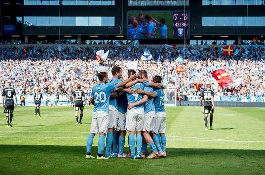 Malmö FFs Markus Rosenberg, Jo Inge Berget och Nikola