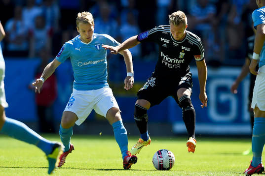 Malmö FFs Oscar Lewicki och IFK Göteborgs Gustav Engvall