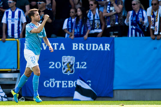 Malmö FFs Kari Arnason jublar