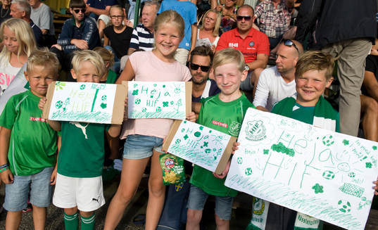 Kalle, Love Engla, Emilio och Oliver höll på HIF