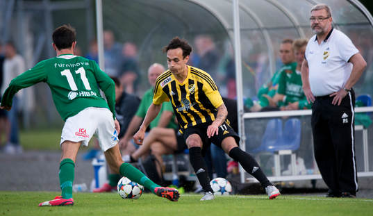 s Liridon Ahmeti i matchen i division 2 mellan IFK