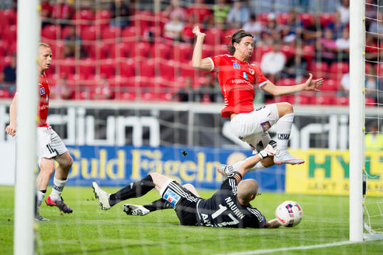 Kalmars Marcus Antonsson och Sundsvalls målvakt Tommy