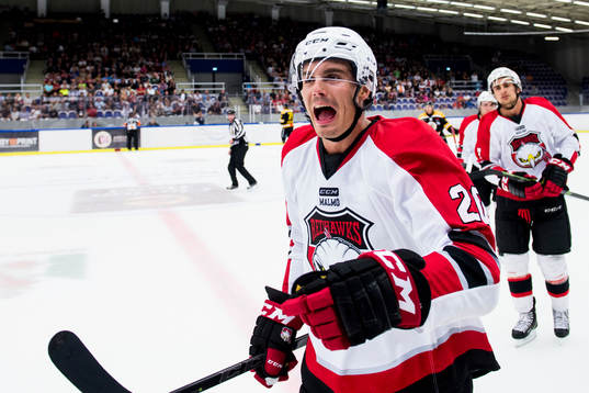 Malmö Redhawks Henrik Hetta jublar