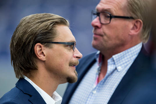 Malmö Redhawks tränare Björn Hellkvist och VD och