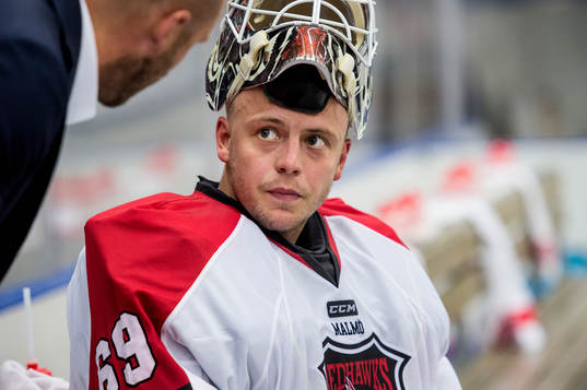 Malmö Redhawks målvakt Oscar Alsenfelt