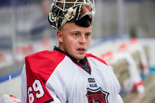 Malmö Redhawks målvakt Oscar Alsenfelt