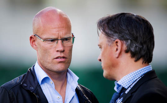 Sundsvalls tränare Joel Cedergren och sportchef Urban
