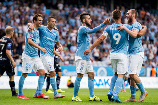 Malmö FFs Andreas Vindheim, Nikola Djurjic, Erdal Rakip,