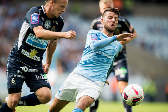 Gefles Jesper Florén och Malmö FFs Erdal Rakip