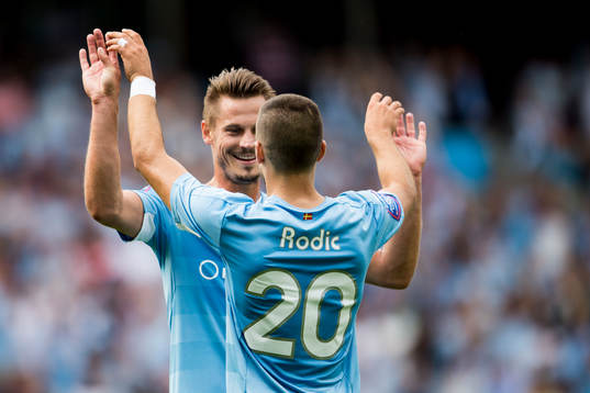 Malmö FFs Vladimir Rodic jublar