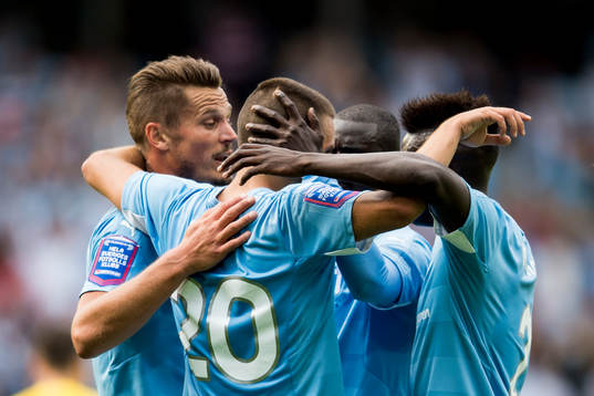 Malmö FFs spelare jublar