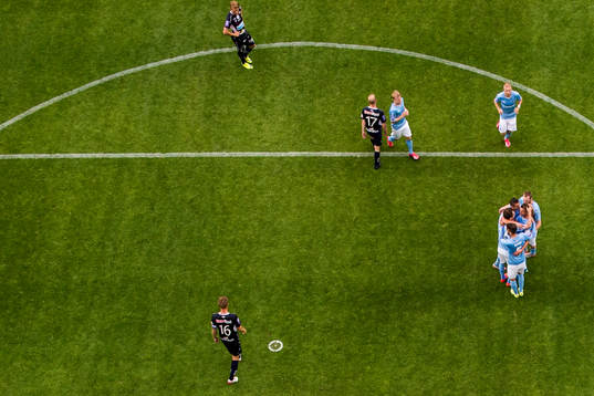 Malmö FFs spelare jublar