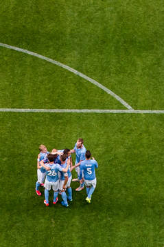 Malmö FFs spelare jublar