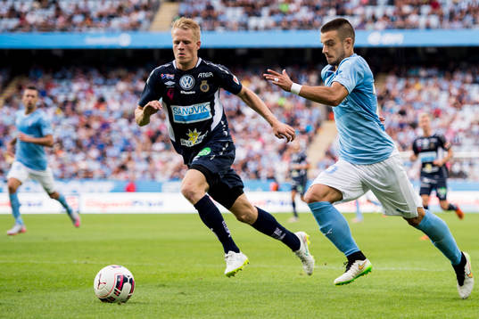 Gefles Martin Rauschenberg och Malmö FFs Vladimir Rodic