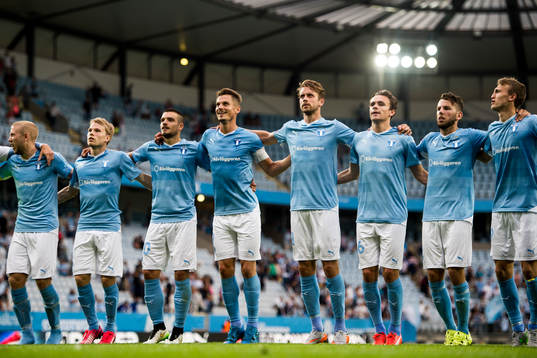 Malmö FFs Anton Tinnerholm, Oscar Lewicki, Vladimir Rodic,