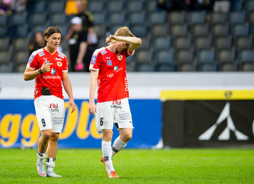Kalmars Rasmus Elm (h) och Marcus Antonsson (v) ser deppiga