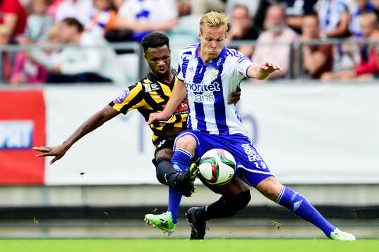 IFK Göteborgs Gustav Engvall och Häckens Mohammed
