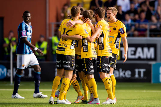 Elfsborgs spelarna jublar