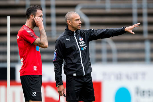 Rade Prica och manager Henrik Larsson
