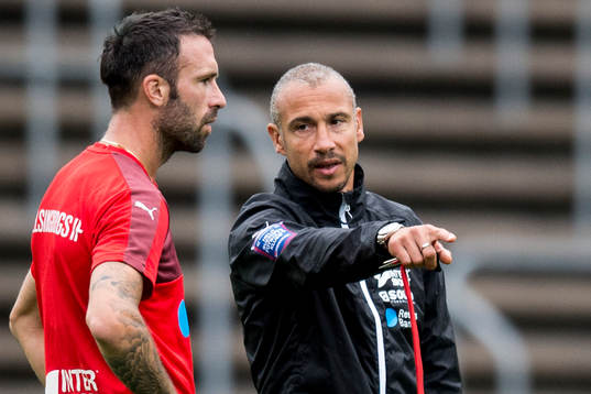 Rade Prica och manager Henrik Larsson
