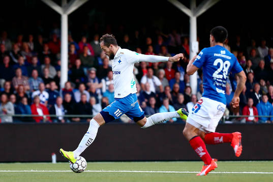 Norrköpings Emir Kujovic och Åtvidabergs Sebastian Ramhorn