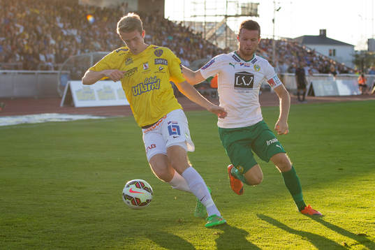 Falkenbergs Adam Eriksson och Hammarbys Måns Söderqvist