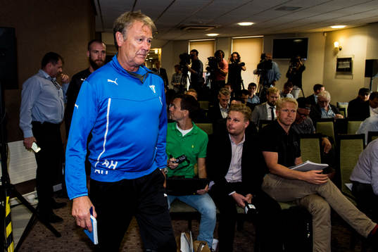 Malmö FFs tränare Åge Hareide och Jo Inge Berget