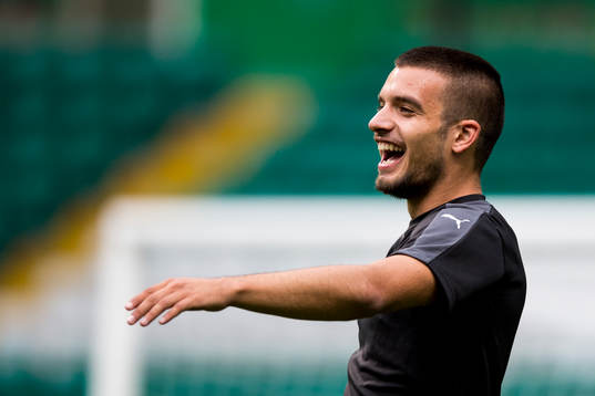 Malmö FFs Vladimir Rodic skrattar