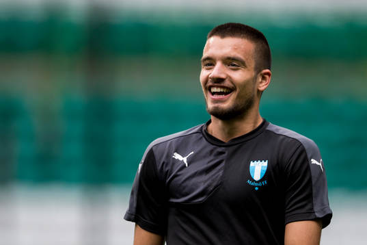 Malmö FFs Vladimir Rodic skrattar