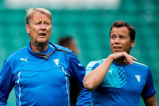 Malmö FFs tränare Åge Hareide och sportchef Daniel