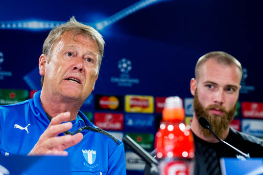 Malmö FFs tränare Åge Hareide och Jo Inge Berget