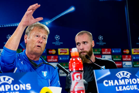 Malmö FFs tränare Åge Hareide och Jo Inge Berget